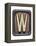 Metal Button Alphabet Letter W-donatas1205-Framed Stretched Canvas