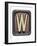 Metal Button Alphabet Letter W-donatas1205-Framed Premium Giclee Print