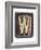Metal Button Alphabet Letter W-donatas1205-Framed Art Print