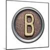 Metal Button Alphabet Letter-donatas1205-Mounted Art Print