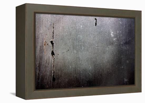 Metal Door With Rust and Paint-null-Framed Stretched Canvas