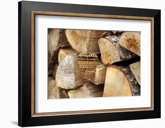 Metal Heart, Wood Pile-Andrea Haase-Framed Photographic Print