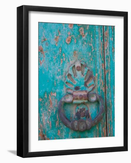 Metal Knocker on Door in Small Village, Cappadoccia, Turkey-Darrell Gulin-Framed Photographic Print