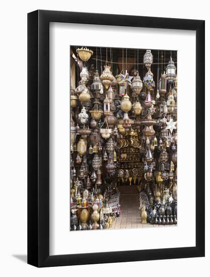 Metal Lanterns in the Old Souk, Old Medina, Marrakesh (Marrakech), Morocco, North Africa-Stephen Studd-Framed Photographic Print