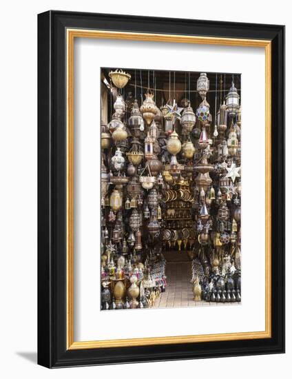 Metal Lanterns in the Old Souk, Old Medina, Marrakesh (Marrakech), Morocco, North Africa-Stephen Studd-Framed Photographic Print