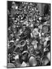 Metal Pots Collected by British Women During WWII for Use in the War Effort-null-Mounted Photographic Print