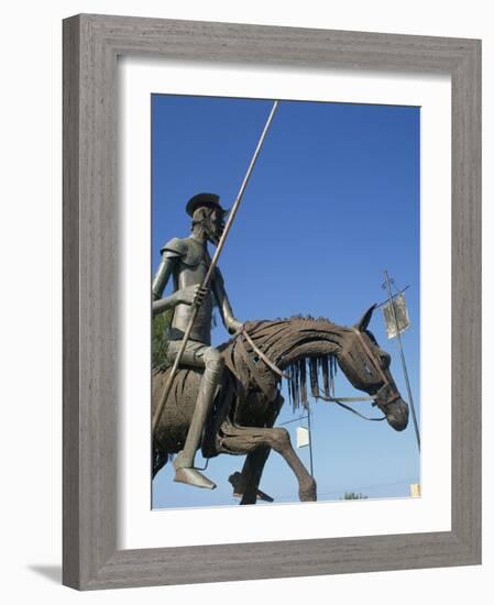 Metal Statue of Don Quixote on His Horse in Caradero, Cuba, West Indies, Caribbean, Central America-Richardson Rolf-Framed Photographic Print