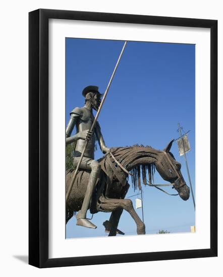 Metal Statue of Don Quixote on His Horse in Caradero, Cuba, West Indies, Caribbean, Central America-Richardson Rolf-Framed Photographic Print