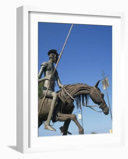 Metal Statue of Don Quixote on His Horse in Caradero, Cuba, West Indies, Caribbean, Central America-Richardson Rolf-Framed Photographic Print