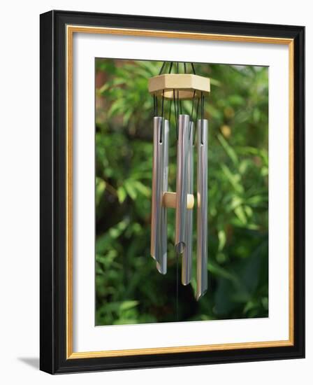 Metal Wind Chimes Hanging Outside-Fraser Hall-Framed Photographic Print