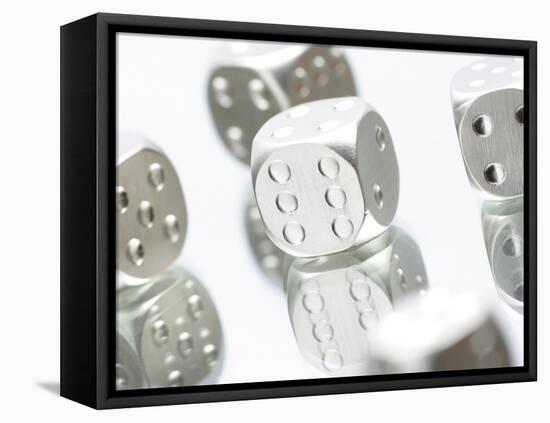 Metallic Dice-null-Framed Premier Image Canvas