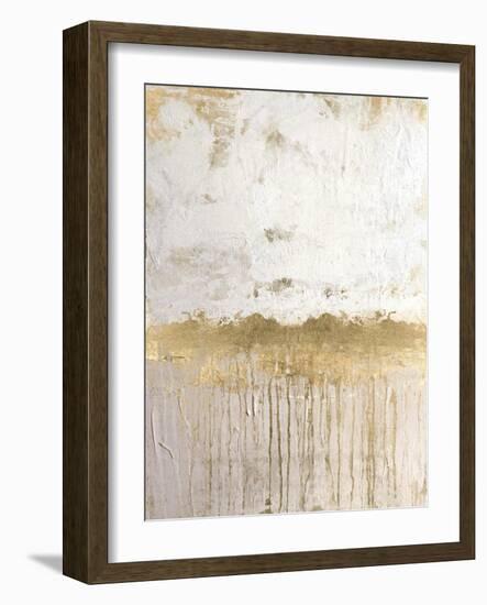 Metallic Spill 1-Denise Brown-Framed Art Print