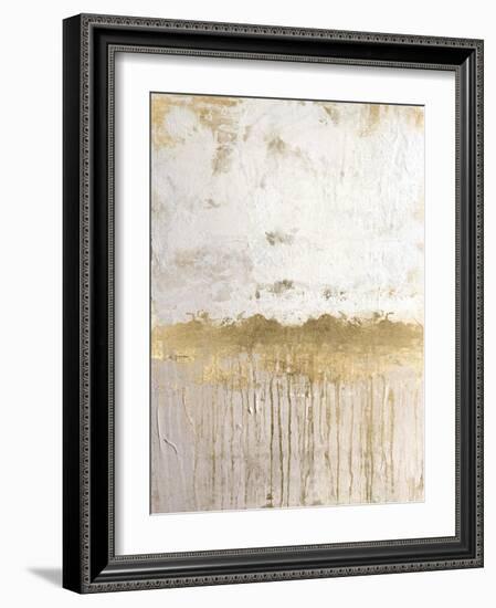 Metallic Spill 1-Denise Brown-Framed Art Print