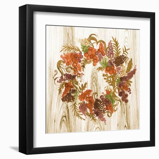 Metallic Wreath-Janice Gaynor-Framed Art Print
