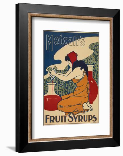 Metcalf's Fruit Syrups-null-Framed Art Print