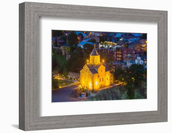 Metekhi St. Virgin Church at twilight, Tbilisi-Jan Miracky-Framed Photographic Print