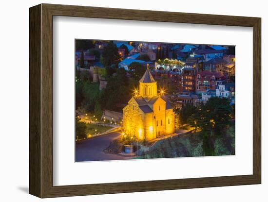 Metekhi St. Virgin Church at twilight, Tbilisi-Jan Miracky-Framed Photographic Print
