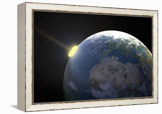 Meteor Impact, Artwork-null-Framed Premier Image Canvas