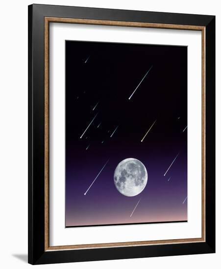 Meteors And Full Moon-David Nunuk-Framed Photographic Print