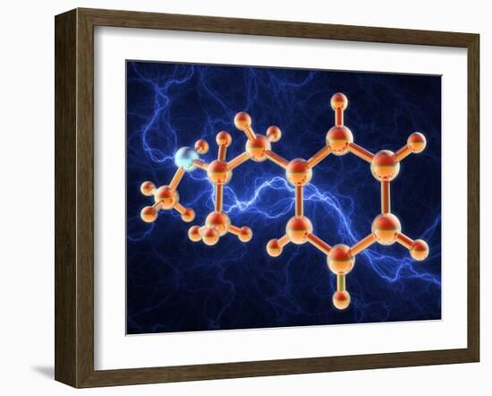 Methamphetamine Drug Molecule-Laguna Design-Framed Photographic Print