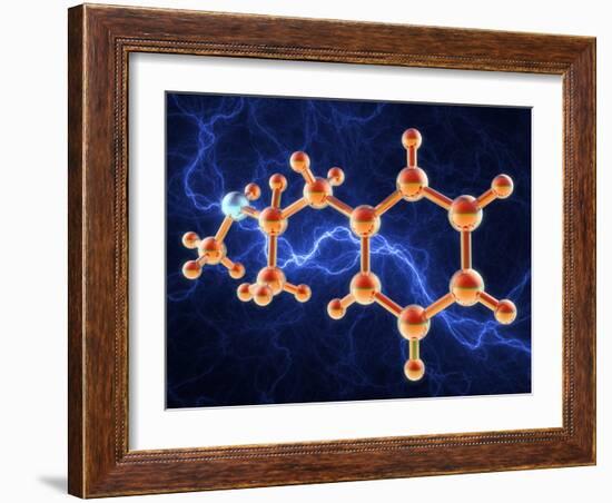 Methamphetamine Drug Molecule-Laguna Design-Framed Photographic Print