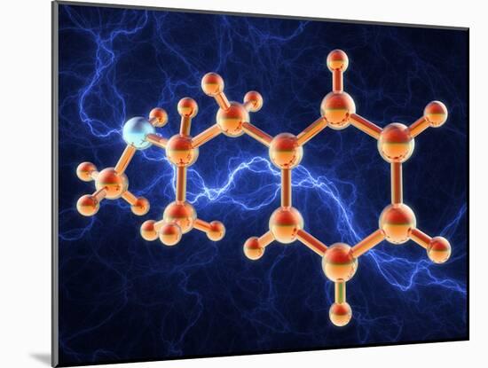 Methamphetamine Drug Molecule-Laguna Design-Mounted Photographic Print