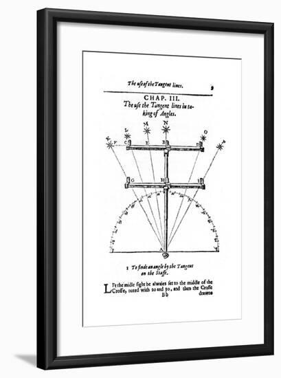 Method of Measuring Angles with a Cross-Staff, 1636-null-Framed Giclee Print