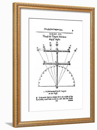 Method of Measuring Angles with a Cross-Staff, 1636-null-Framed Giclee Print