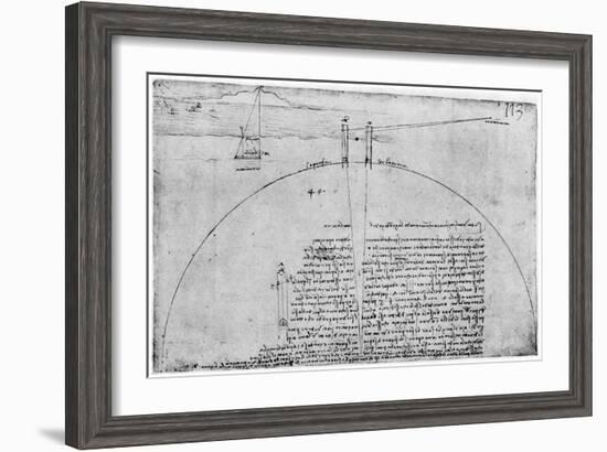 Method of Measuring the Surface of the Earth, Late 15th or Early 16th Century-Leonardo da Vinci-Framed Giclee Print