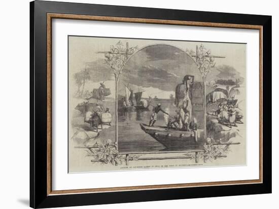 Methods of Conveying Cotton in India to the Ports of Shipment-null-Framed Giclee Print