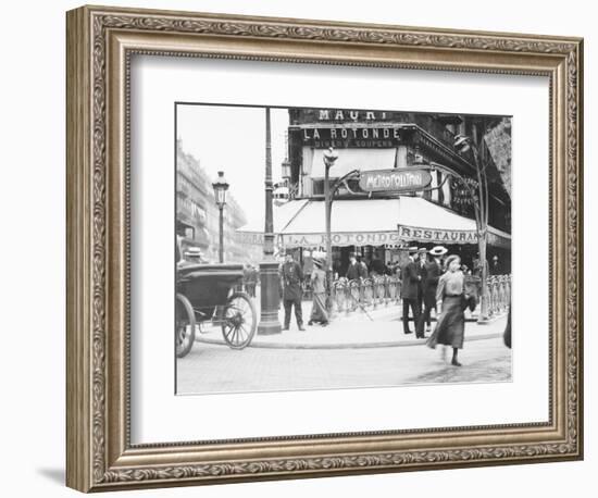 Metro Entrance and Restaurant-null-Framed Photographic Print