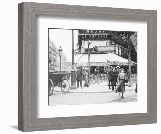 Metro Entrance and Restaurant-null-Framed Photographic Print