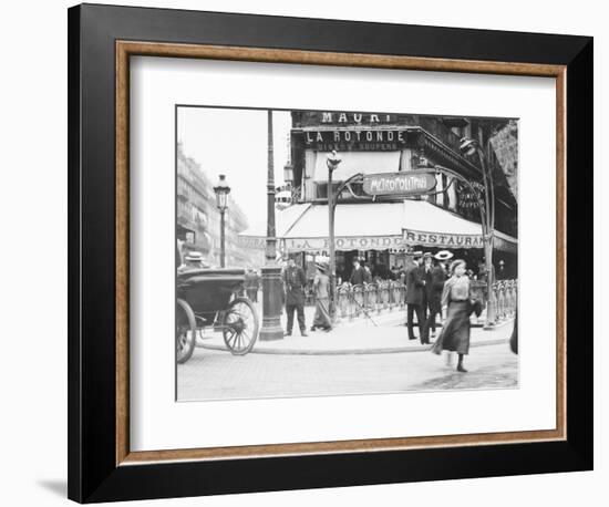Metro Entrance and Restaurant-null-Framed Photographic Print