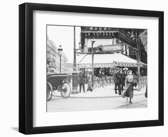 Metro Entrance and Restaurant-null-Framed Photographic Print