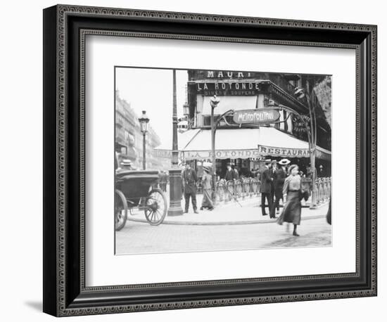 Metro Entrance and Restaurant-null-Framed Photographic Print