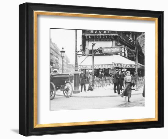 Metro Entrance and Restaurant-null-Framed Photographic Print