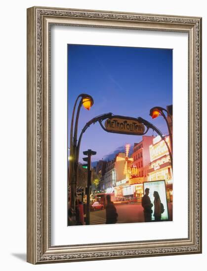 Metro Moulin Rouge Paris-null-Framed Art Print