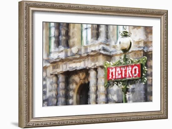 Metro Paris II - In the Style of Oil Painting-Philippe Hugonnard-Framed Giclee Print