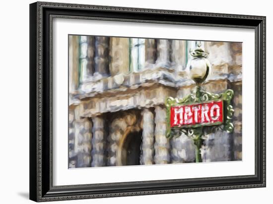 Metro Paris II - In the Style of Oil Painting-Philippe Hugonnard-Framed Giclee Print