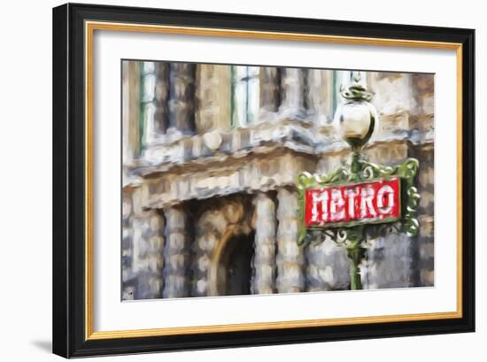 Metro Paris II - In the Style of Oil Painting-Philippe Hugonnard-Framed Giclee Print