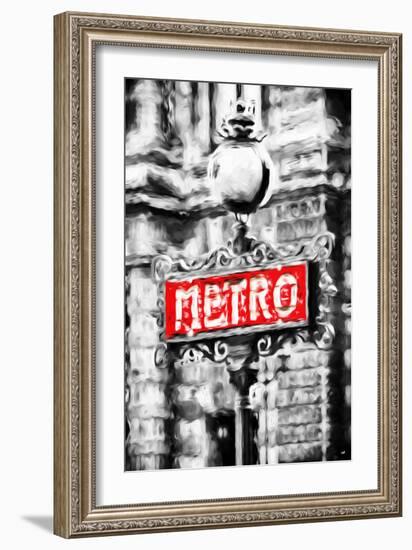 Metro Paris - In the Style of Oil Painting-Philippe Hugonnard-Framed Giclee Print