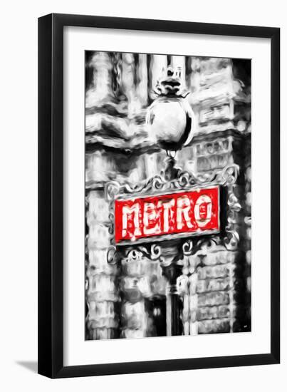 Metro Paris - In the Style of Oil Painting-Philippe Hugonnard-Framed Giclee Print