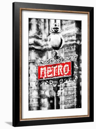 Metro Paris - In the Style of Oil Painting-Philippe Hugonnard-Framed Giclee Print
