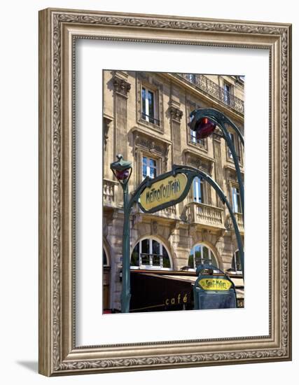 Metro Sign, Paris, France, Europe-Neil Farrin-Framed Photographic Print