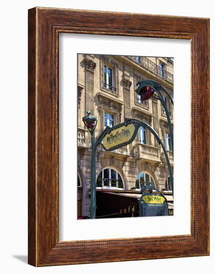 Metro Sign, Paris, France, Europe-Neil Farrin-Framed Photographic Print