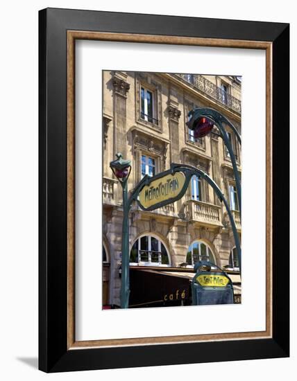 Metro Sign, Paris, France, Europe-Neil Farrin-Framed Photographic Print