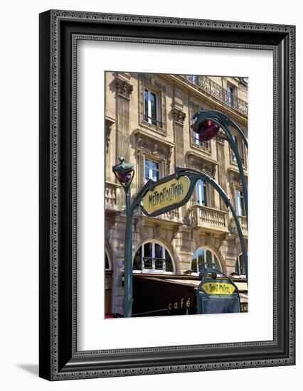 Metro Sign, Paris, France, Europe-Neil Farrin-Framed Photographic Print