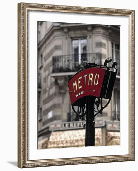 Metro Sign, Paris, France-Jon Arnold-Framed Photographic Print