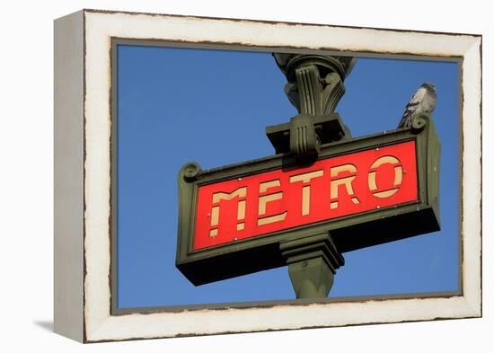 Metro Sign Paris-Hans Peter Merten-Framed Premier Image Canvas