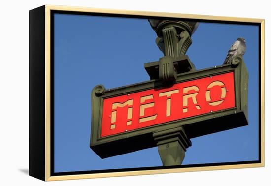Metro Sign Paris-Hans Peter Merten-Framed Premier Image Canvas